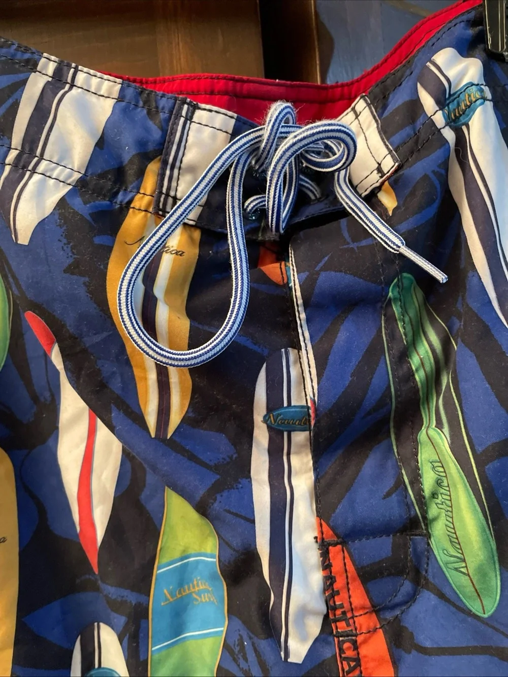 NICE Nautica mens swim shorts . Waist size 36
